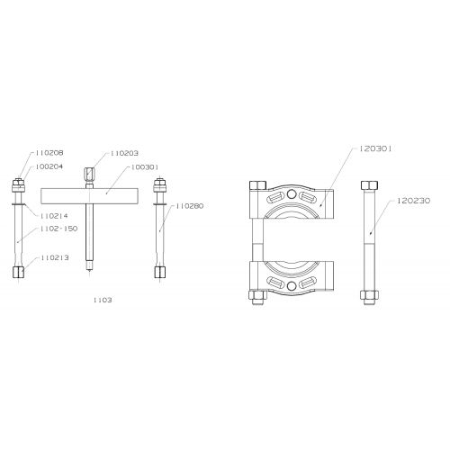 EXTRACTOR FORZA PUENTE Y GUILLOTINA SERIE 1100-1200